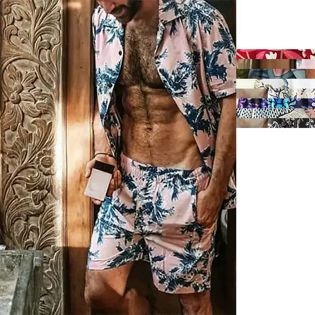 Summer set, trend shirt, style, with short sleeve, 3D