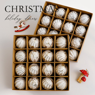 Antique 6cm 16 Christmas Ball Set DIY Christmas Scene Layout Christmas Tree Decoration Hanging Ball Pendant