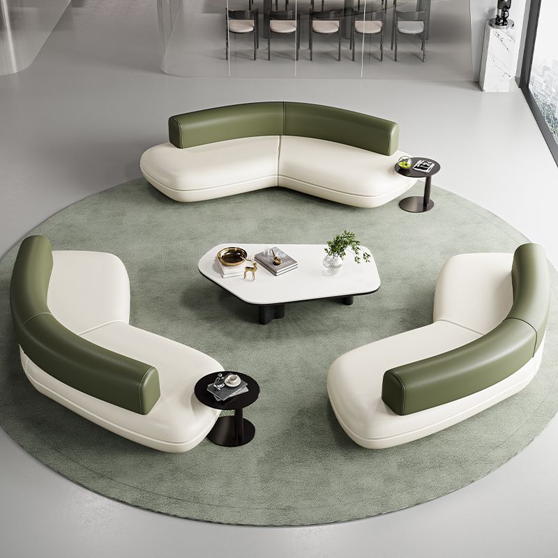 Arco red roja semicircular lujo ligero sofá de oficina de alto nivel diseñador de recepción creativa sala de estar ocio