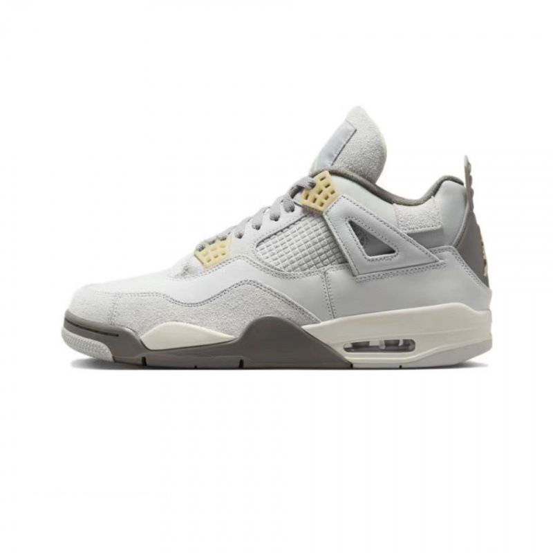 莆田純正工場 aj4 ホワイトセメント実用バスケットボールシューズパリ電動エアクッションロートップ男性と女性のスポーツシューズ|undefined