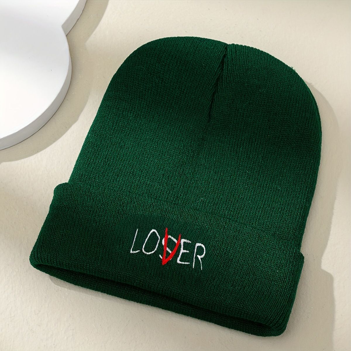 Unisex Basic Simple Style Letter Embroidery Eaveless Wool Cap display picture 4