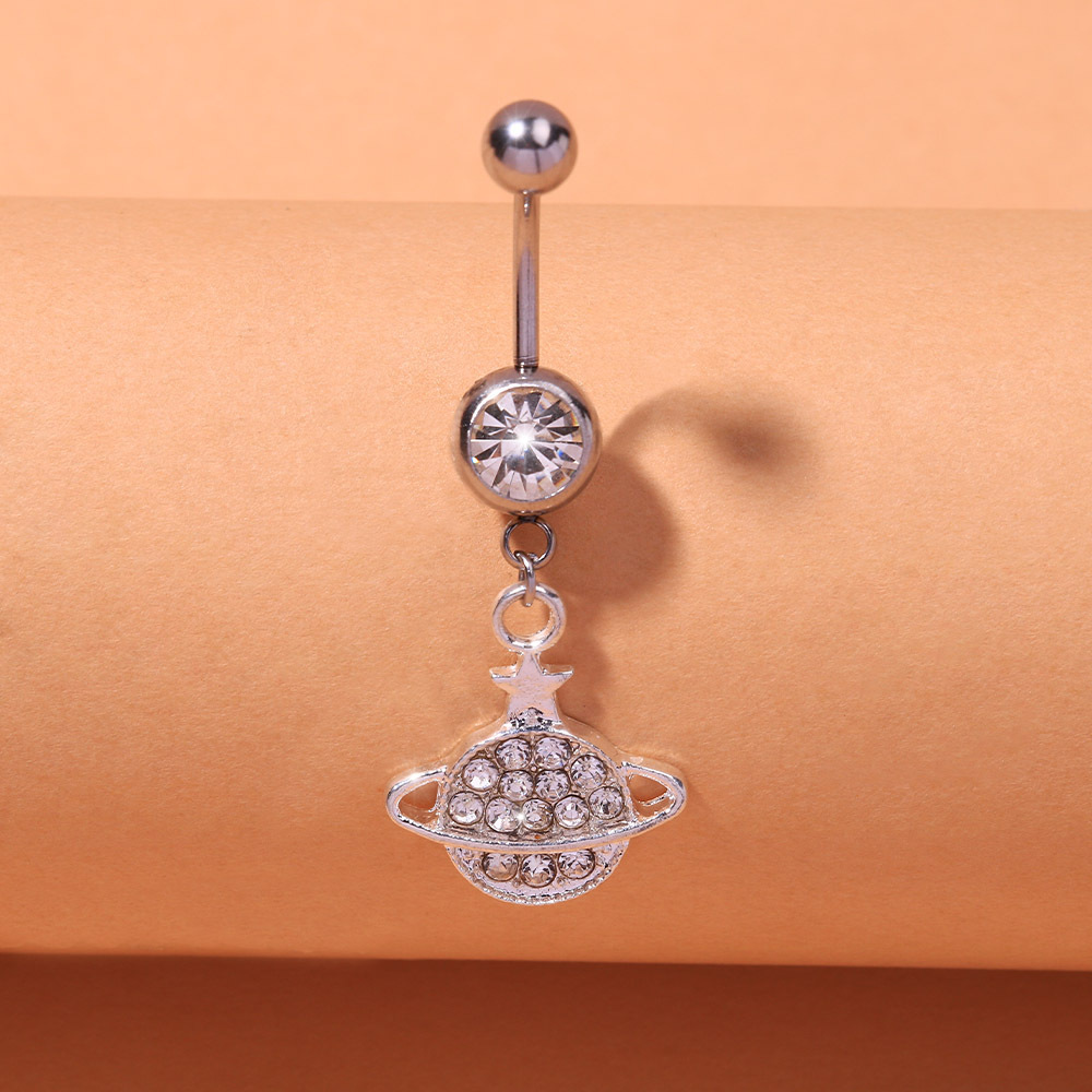 Személyre szabott szív alakú köldök piercing strasszokkal_voghion.com