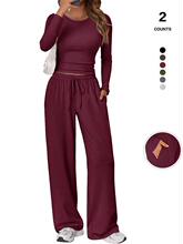 G 79755 Women's Round Neck Long Sleeve Set ���e�\�����b