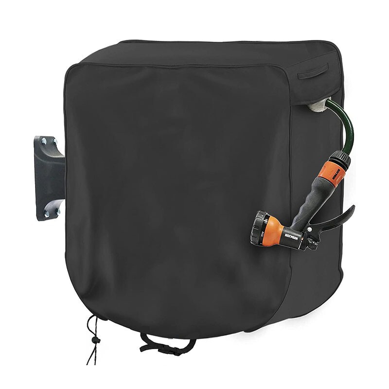 Outdoor Garden Courtyard Square Hose Reel Cover Dustproof Waterproof Sunproof Wall-Mounted Retractable Hose Reel Cover
