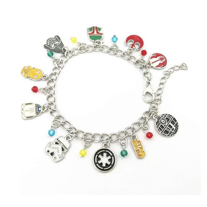 Cross-border Amazon Europe and America Classic Star Wars Pendant diy Jewelry Alloy Drop Bracelet Wholesale