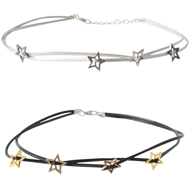 Cross-Border New Jewelry Millennial Hot Girl Y2K Necklace Star Pendant Necklace Double-Layer Choker Clavicle Chain Cross-Border New Jewelry Millennial Hot Girl Y2K Necklace Star Pendant Necklace Double-Layer Choker Clavicle Chain