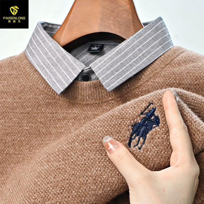 派森龙 Warm velvet sweater, base body-friendly set, for middle-aged man