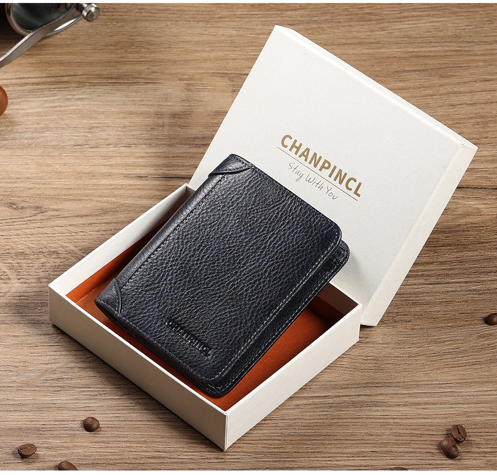 150g Weight Polyester Lining Material Zipper Closure Type Small Wallets Bags Type 1 Piece Quantity Casual, Daily Occasion Genuine leather Material Solid Color Pattern All Seasons Season Men's Gender Sewing Thread Design Simple Style Style Square Shape Men's Solid Color Genuine Leather Zipper Small Wallets