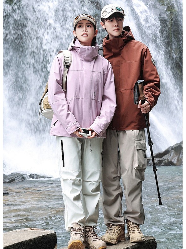 【极境雨】户外三合一冲锋衣防风防雨登山服男女宽松休闲夹克外套|undefined