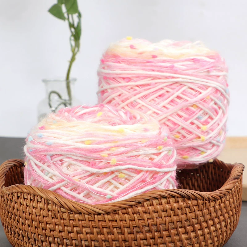 Оптовая Продажа с фабрики мохер градиент Радужный шарф линия горох линия марля для пинг-понга Чистая красная рука Смешанная линия 150 грамм