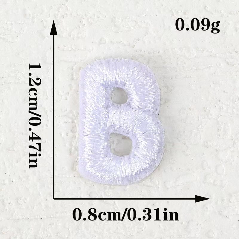 跨境电脑刺绣布贴黑白小数字字母服装辅料补丁贴DIY装饰贴刺绣贴|undefined