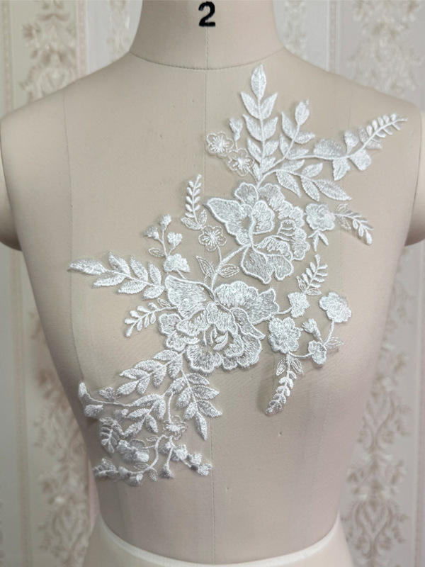 婚纱礼服刺绣花边diy手工辅料服装饰品布贴补丁贴花片材料无胶