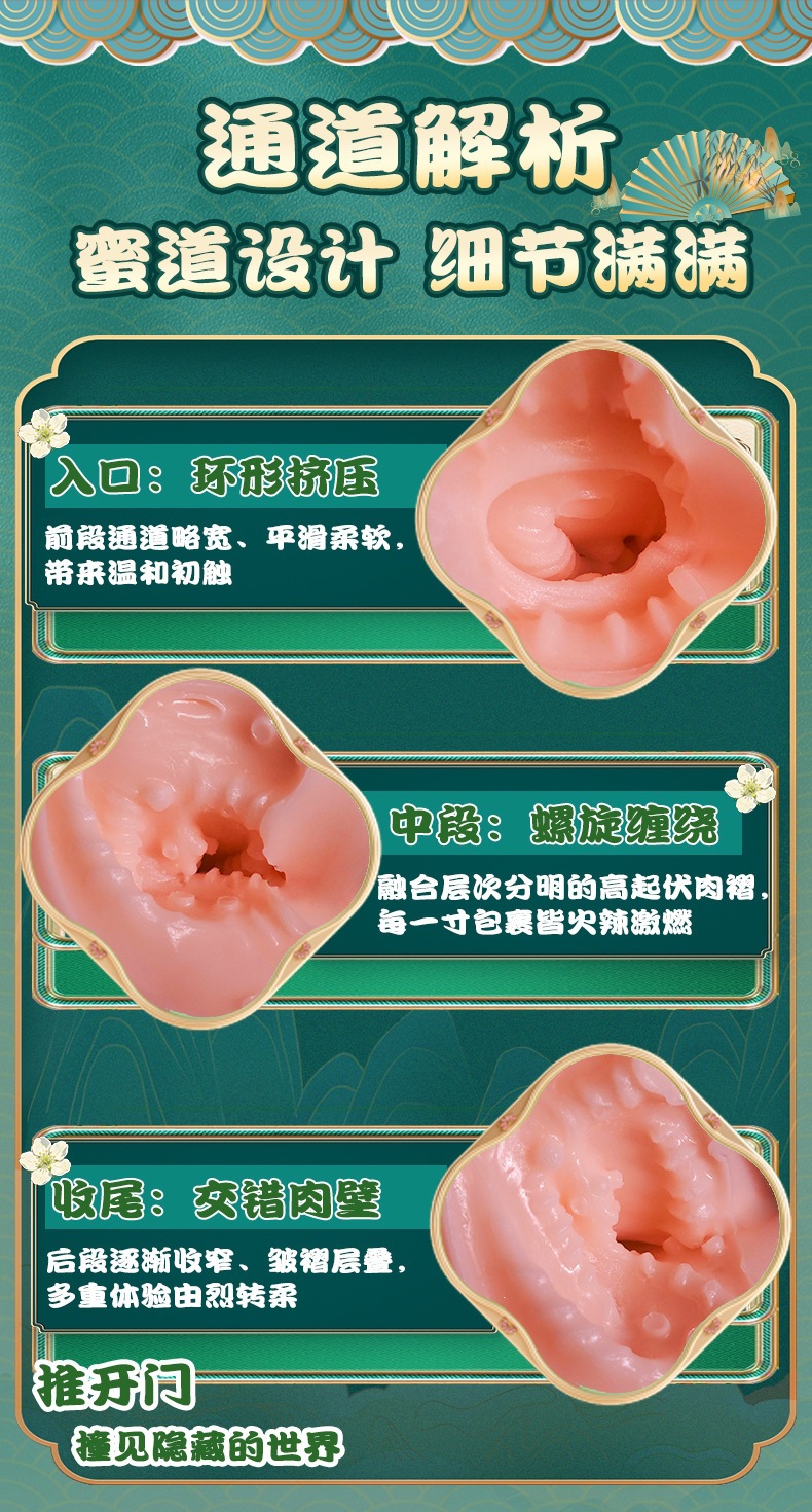 Jiuai Manual Airplane Cup Male Masturbator TPE Self-Pleasure Device — detail image 6