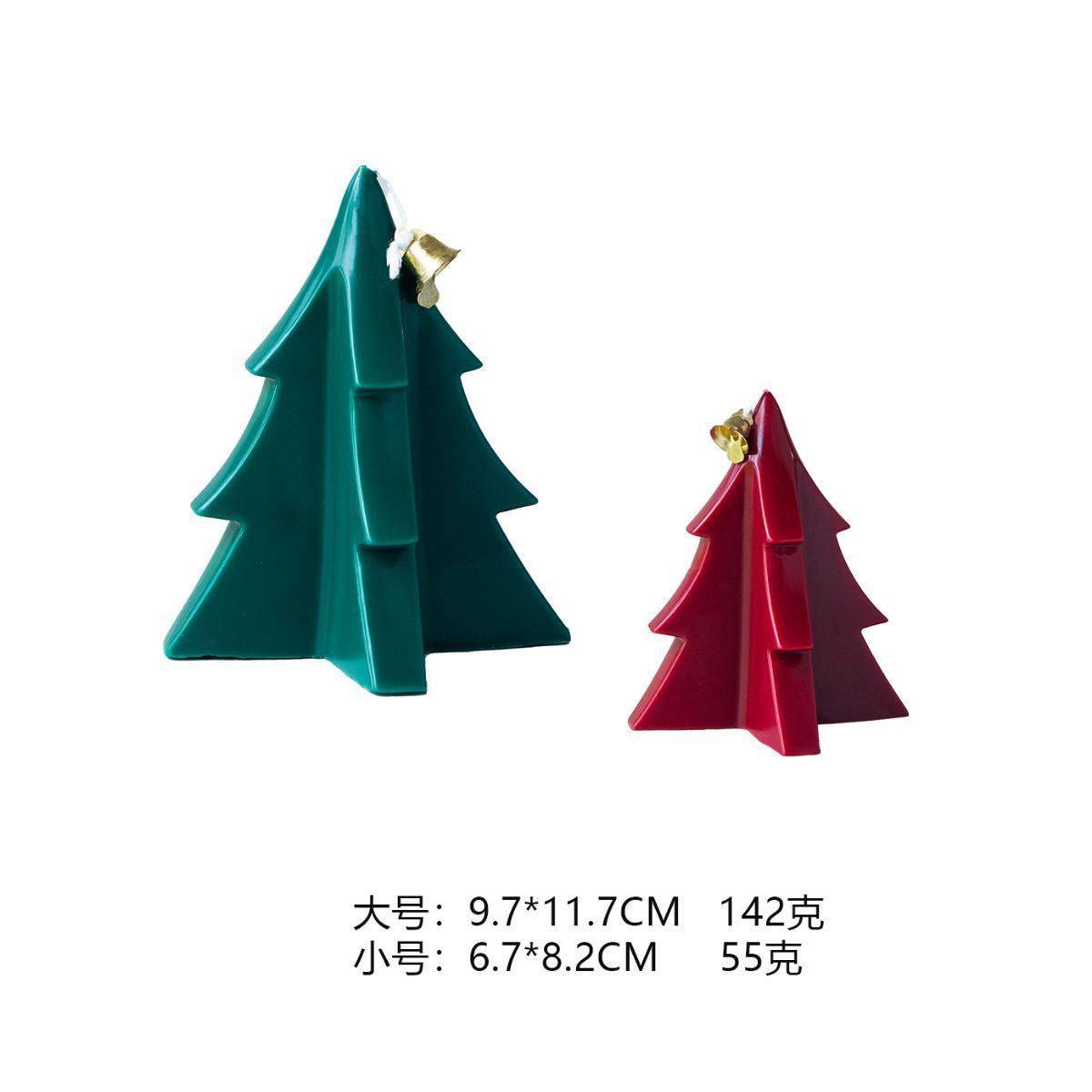 Venta al por mayor caliente rojo blanco verde árbol de Navidad forma vela decoración transfronteriza decoración creativa regalo atmósfera