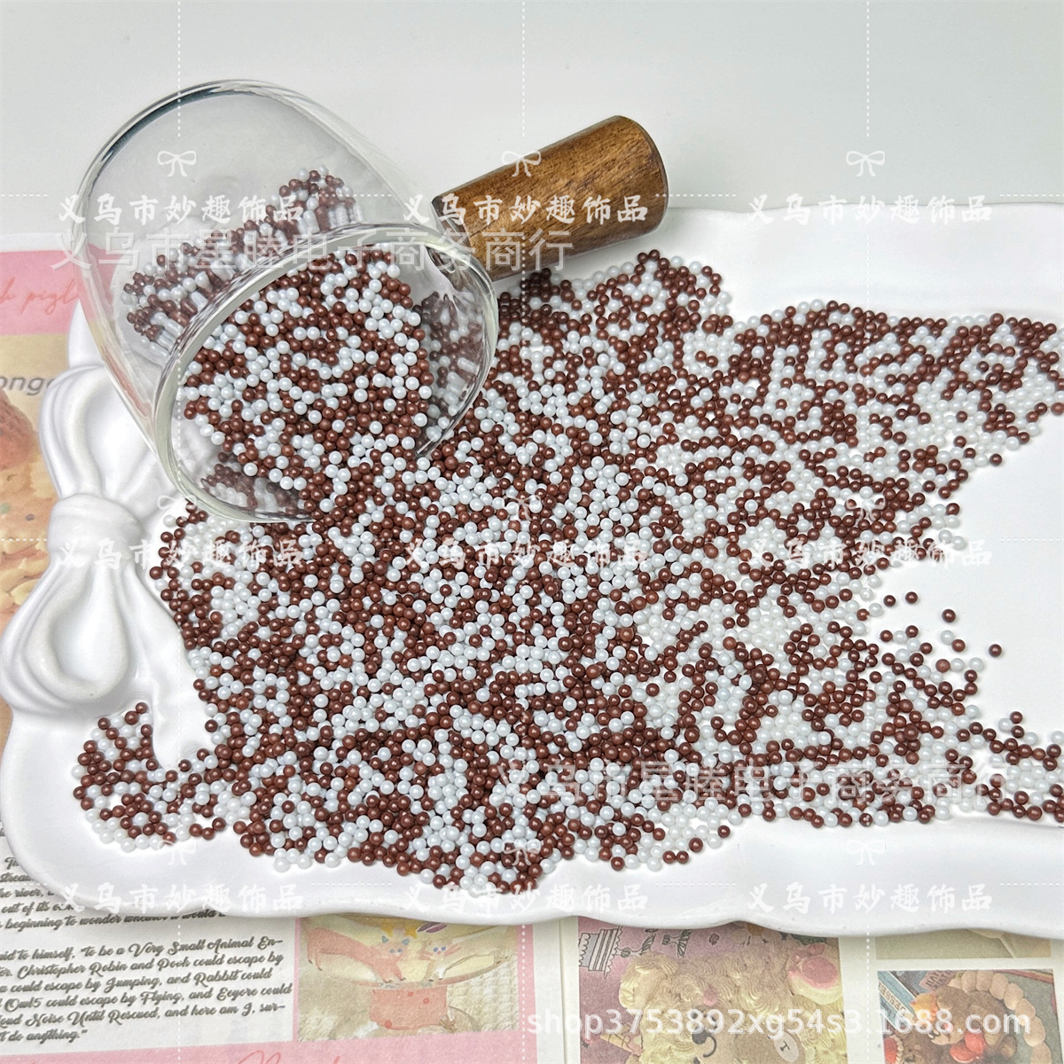 2mm color mezclado, color sólido no poroso, pintura de vidrio, cuentas de arroz, accesorios de joyería de bricolaje hechos a mano, pegamento de crema, relleno de limo