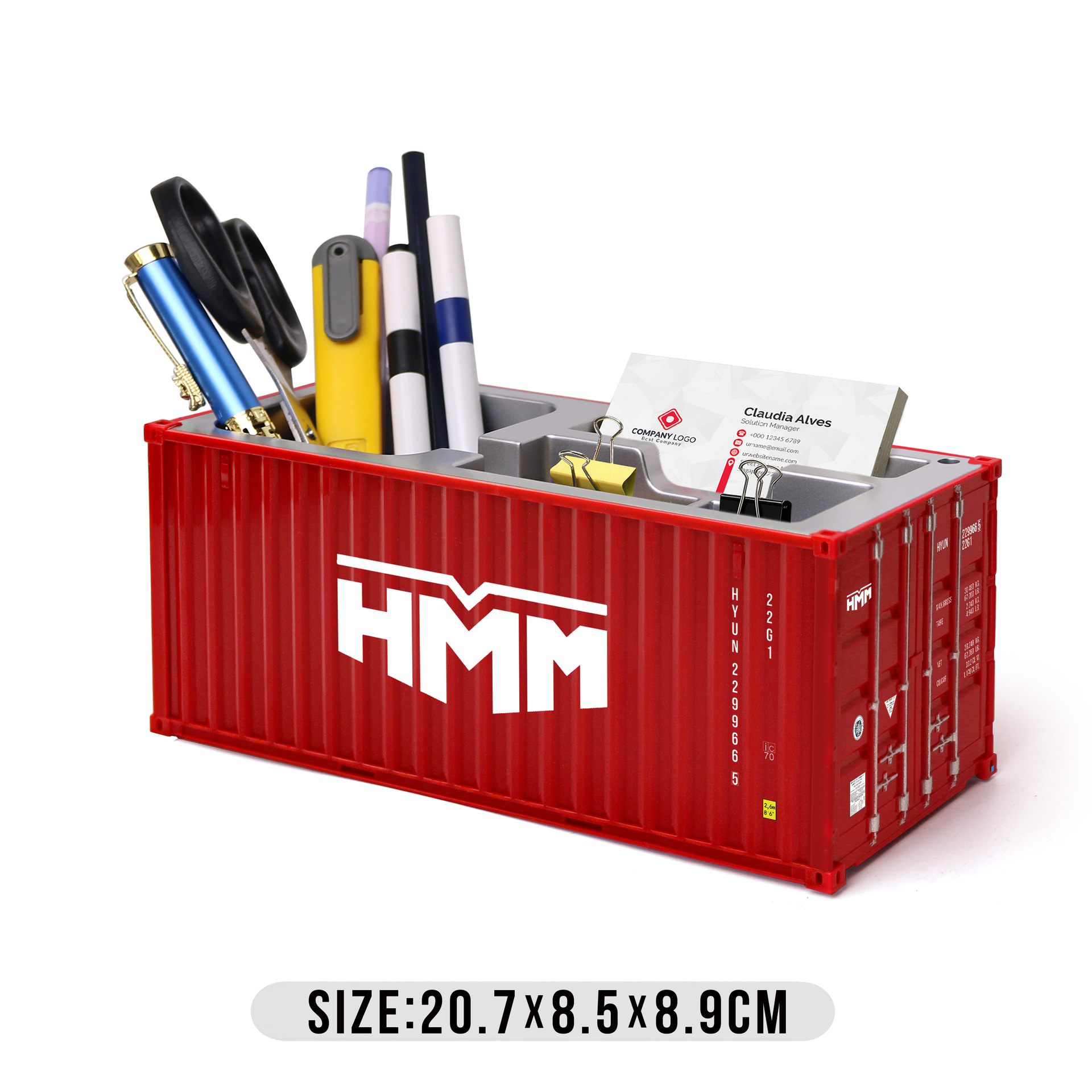 Caja de tarjetas de visita de HMM Pen Holder