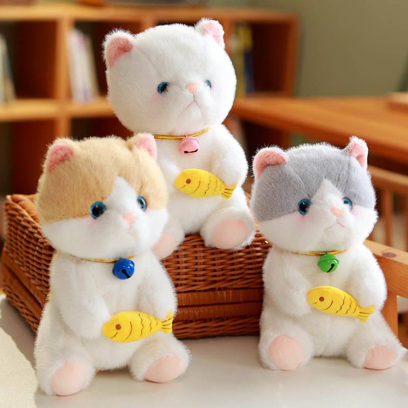 新8寸抓机小猫布娃娃公仔儿童女生礼物活动礼品猫咪毛绒玩具批发