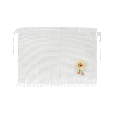 Large waffle flower car window Car curtains - large-waffle-curtain-paste-pumpkin-flower-beige
