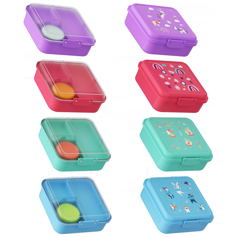 La lonchera de venta caliente transfronteriza se puede utilizar en la lonchera del horno microondas, la lonchera de almacenamiento dividido de gran capacidad para niños y estudiantes de primaria