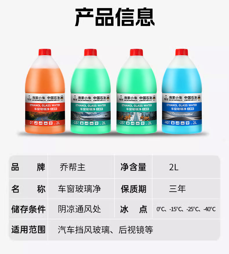 Suitable for Qiao Bangzhong China Petroleum Ethanol Glass Water Powerful Degreasing Film 0 Degree Glass Water for Tesla Vehicles