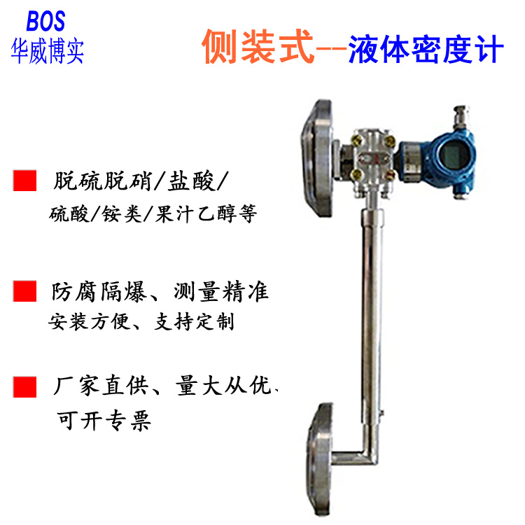 青岛华威博实供应BOS-MD3051管道式密度计