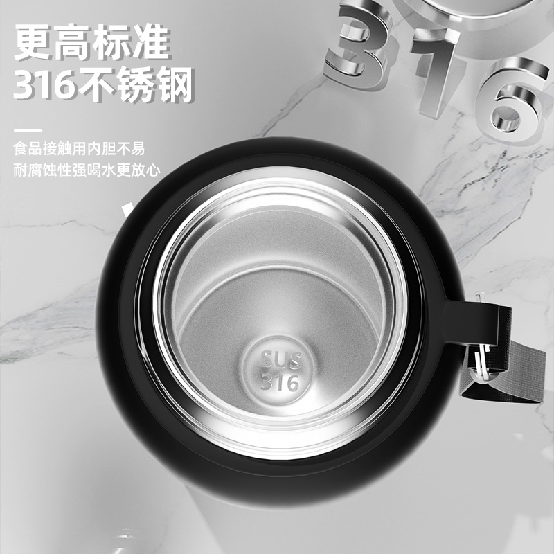Nuevo tipo de alta capacidad 316 taza de acero inoxidable al aire libre hervidor de agua de acero inoxidable taza de separación de agua de té image 3