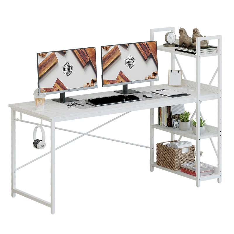 Factory Direct Sales Computer Desk with Power Outlet and Storage Shelves, Study Writing Desk with USB Port Factory Direct Sales Computer Desk with Power Outlet and Storage Shelves, Study Writing Desk with USB Port