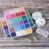 Clay, ceramics, set, beads, accessory, bracelet, 48 colors, 12000 pieces, Amazon