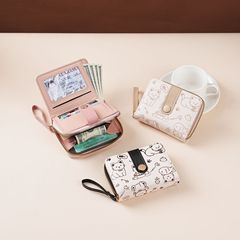 最新のホットスタイル漫画日本のかわいい子猫の女性のバッグ学生折りたたみ大容量ジッパー財布ハンドバッグ女性のバッグ