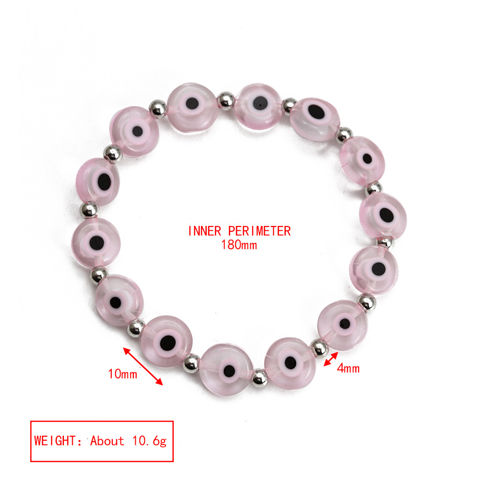 Simple Style Devilu0027S Eye Copper Beaded Plating Bracelets 1 Piece