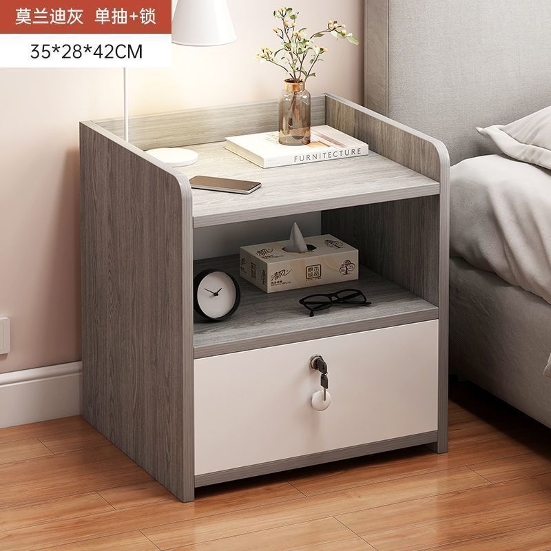 Mesa de cabecera moderna simple mini armario de almacenamiento armario de almacenamiento armario de visualización doméstico armario de biblioteca simple armario de cama