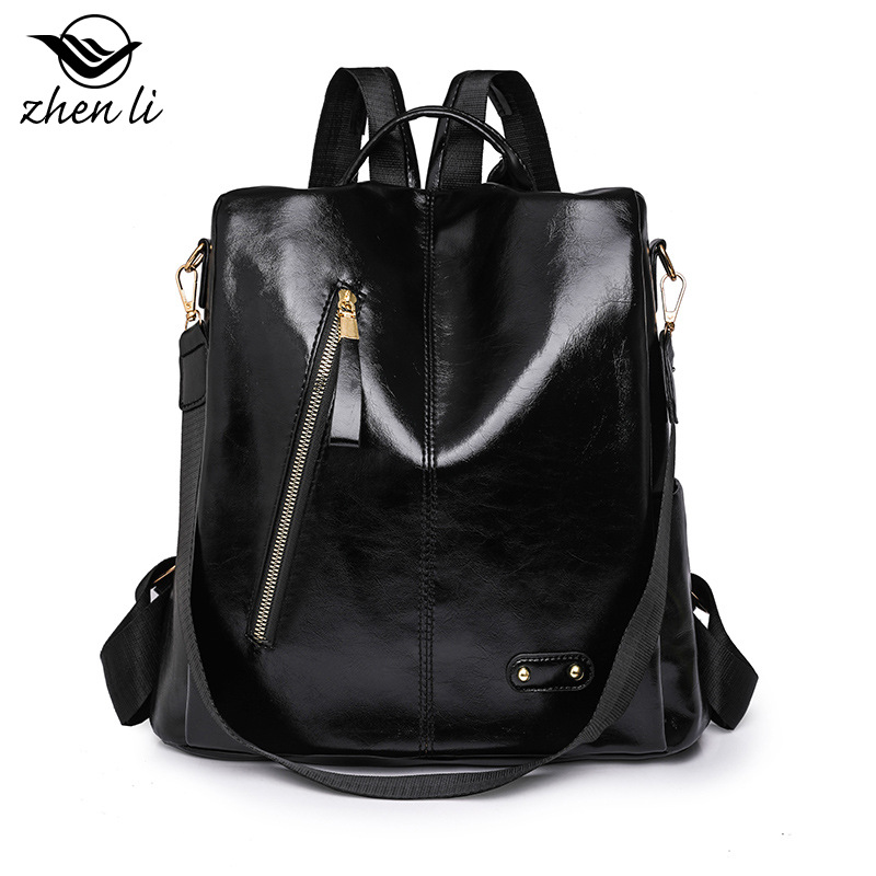 Finden Sie einen lässigen, leichten und einfachen Rucksack für Mädchen, einen Rucksack aus weichem Leder mit großem Fassungsvermögen_voghion.com