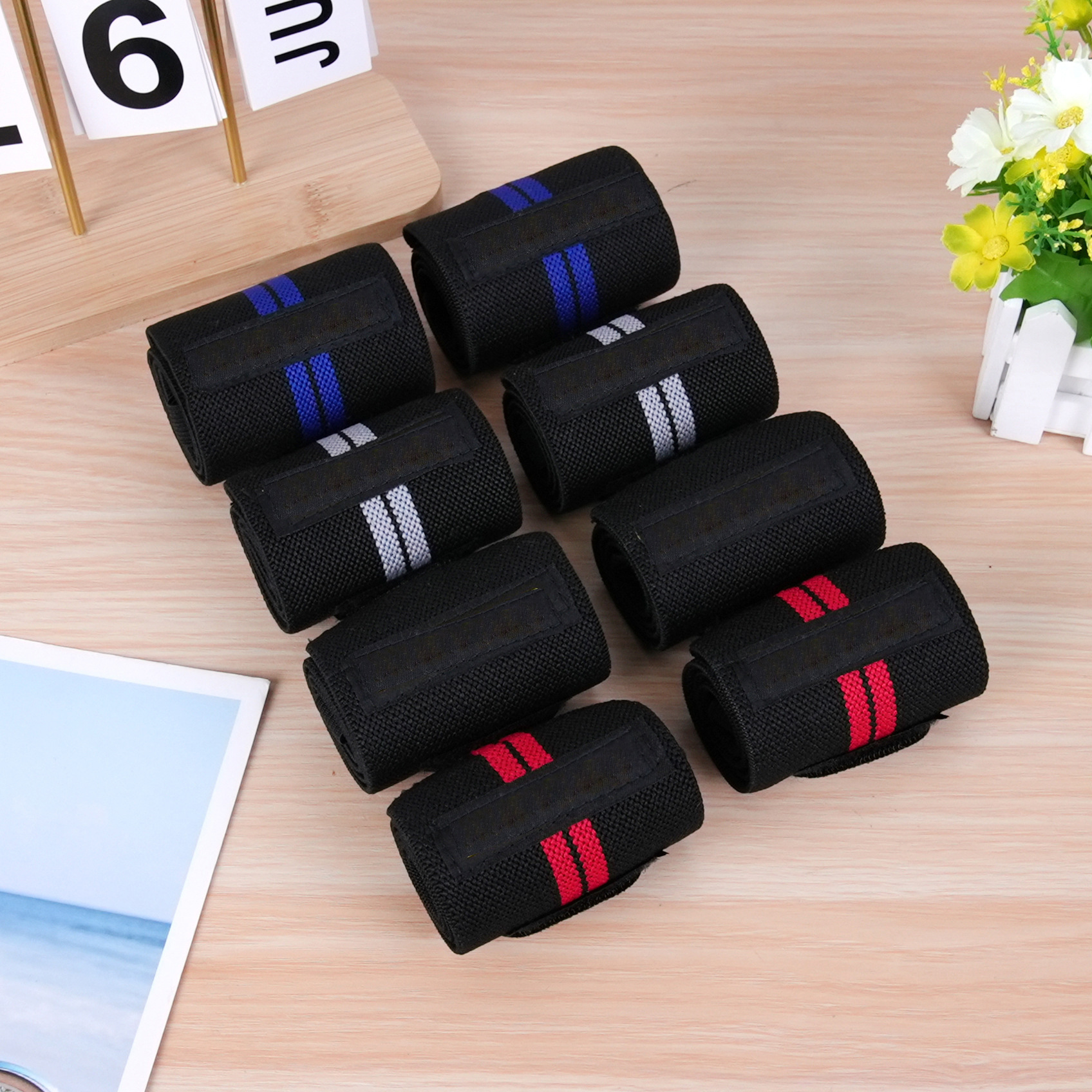 Strength Training Weightlifting Anti-Sprain Wrist Brace, Adjustable Wrap-Around Fitness Wrist Support Equipment to Prevent Sprains