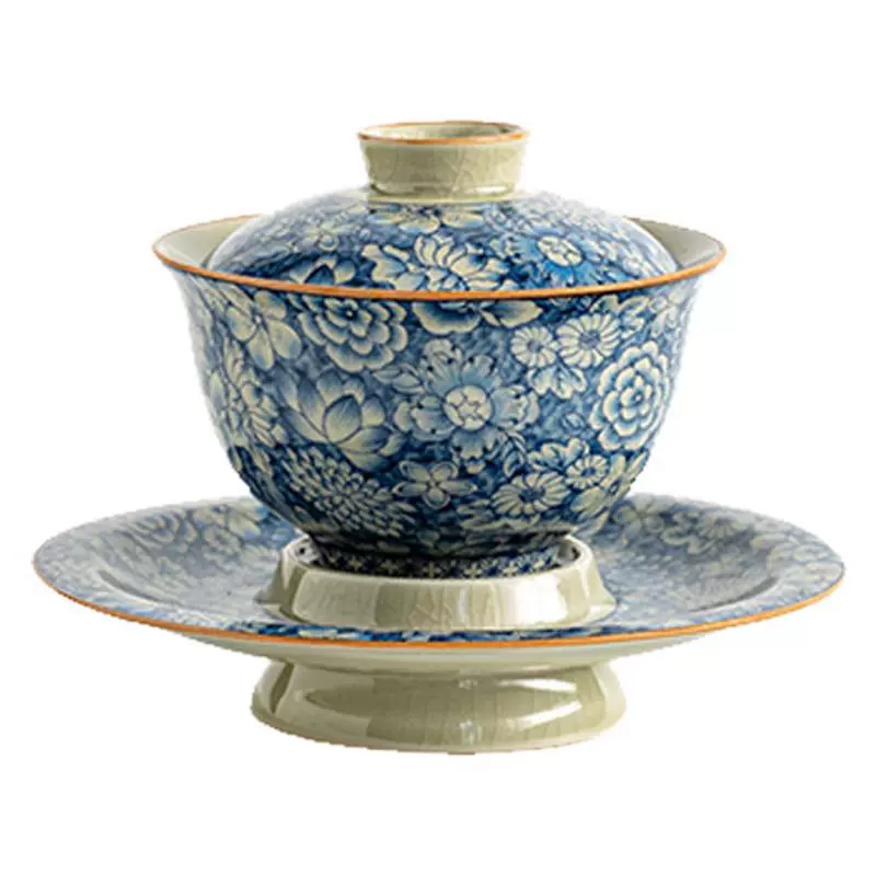 Blue and white elite clay, ceramic tea cup