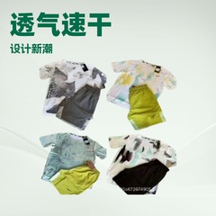 拼色男装速干衣夏季篮球运动款服装短袖休闲透气健身服装跨境短裤