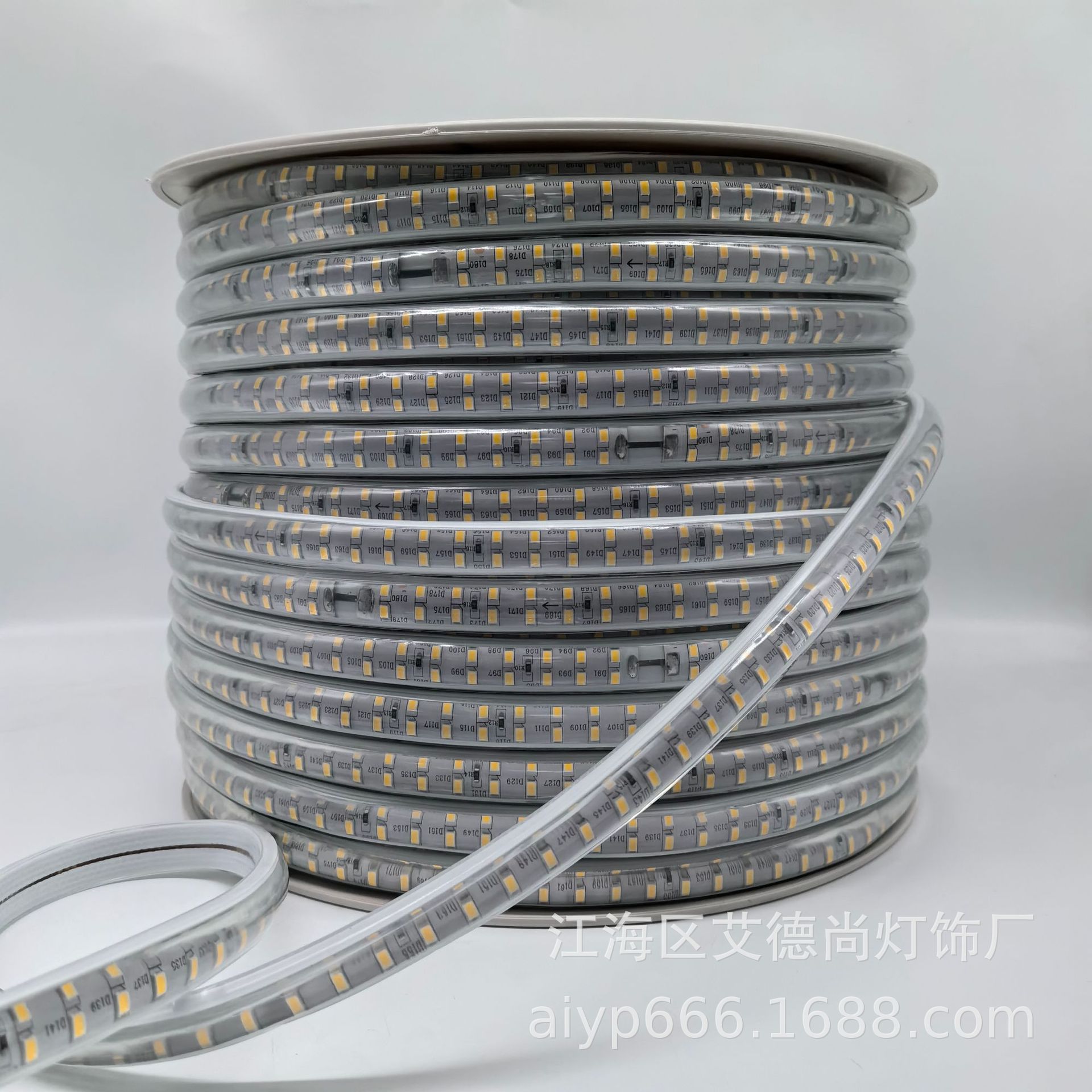 고전압 LED110V 램프 스트립 2835 슈퍼 밝은 이중 행 180 램프 야외 방수 프로젝트 렌즈 소프트 램프 스트립