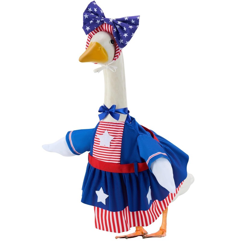 国境を越えたアメリカ独立日玄関ガチョウ服装花園おじさんサム祭りパーティー装飾服装道具|undefined