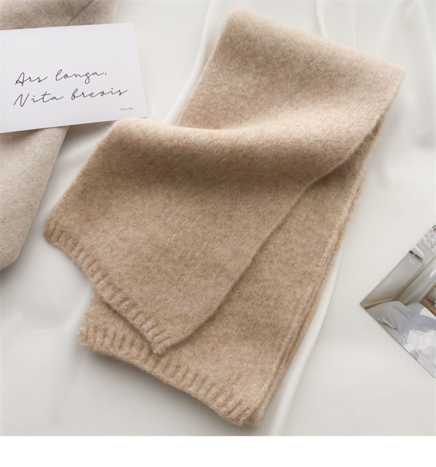 Mode Vintage geometrische Outdoor-Aktivitäten Winter Frühling rot grau mittellang [Markenname 3] Anti-Schalldämpfer Halstuch_voghion.com