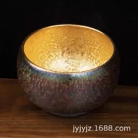 Холм Kiln Kiln за пределами онлайн эфир Kiln Золото Золото керамическая печь Чайная чашка Tianmu