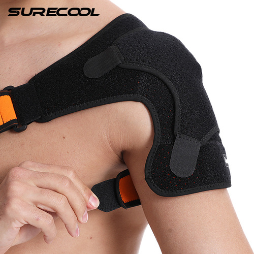 Sports strap shoulder pads, fitness anti-dislocation adjustable shoulder pads, shoulder protection single shoulder strain fixed shoulder pads