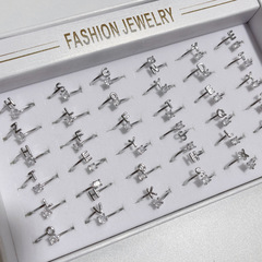 Minimalist small English letter ring for women, niche design, high-end fashion, personalized, light luxury, exquisite open finger ring