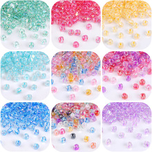 优质玻璃米珠散珠幻彩三角珠串珠diy配饰材料手串项链饰品配件