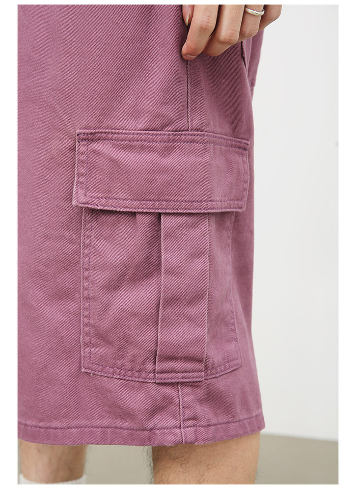 Quần short denim nam ống rộng ống đứng lửng 5 tấc phong cách Hàn, form rộng rãi dễ phối đồ — Hồng đào, Màu be nhạt, Màu cà phê, Trắng be chi tiết 25