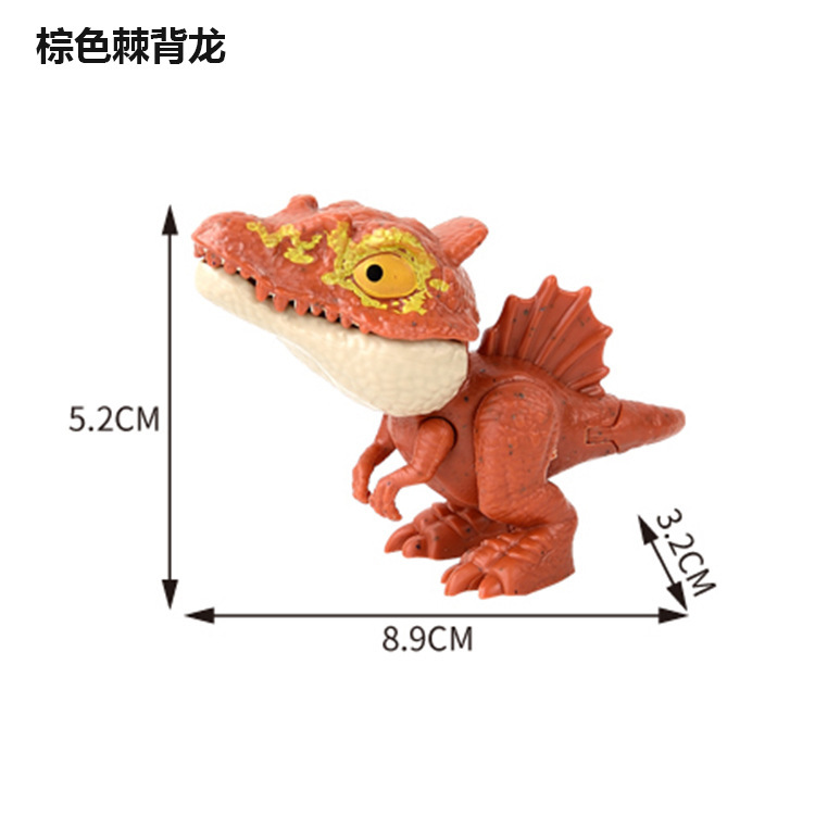 Dedo mordido juguetes de dinosaurio para niños mordido mano modelo de dibujos animados para niños regalos de huevos de dinosaurio simulación de dinosaurio al por mayor