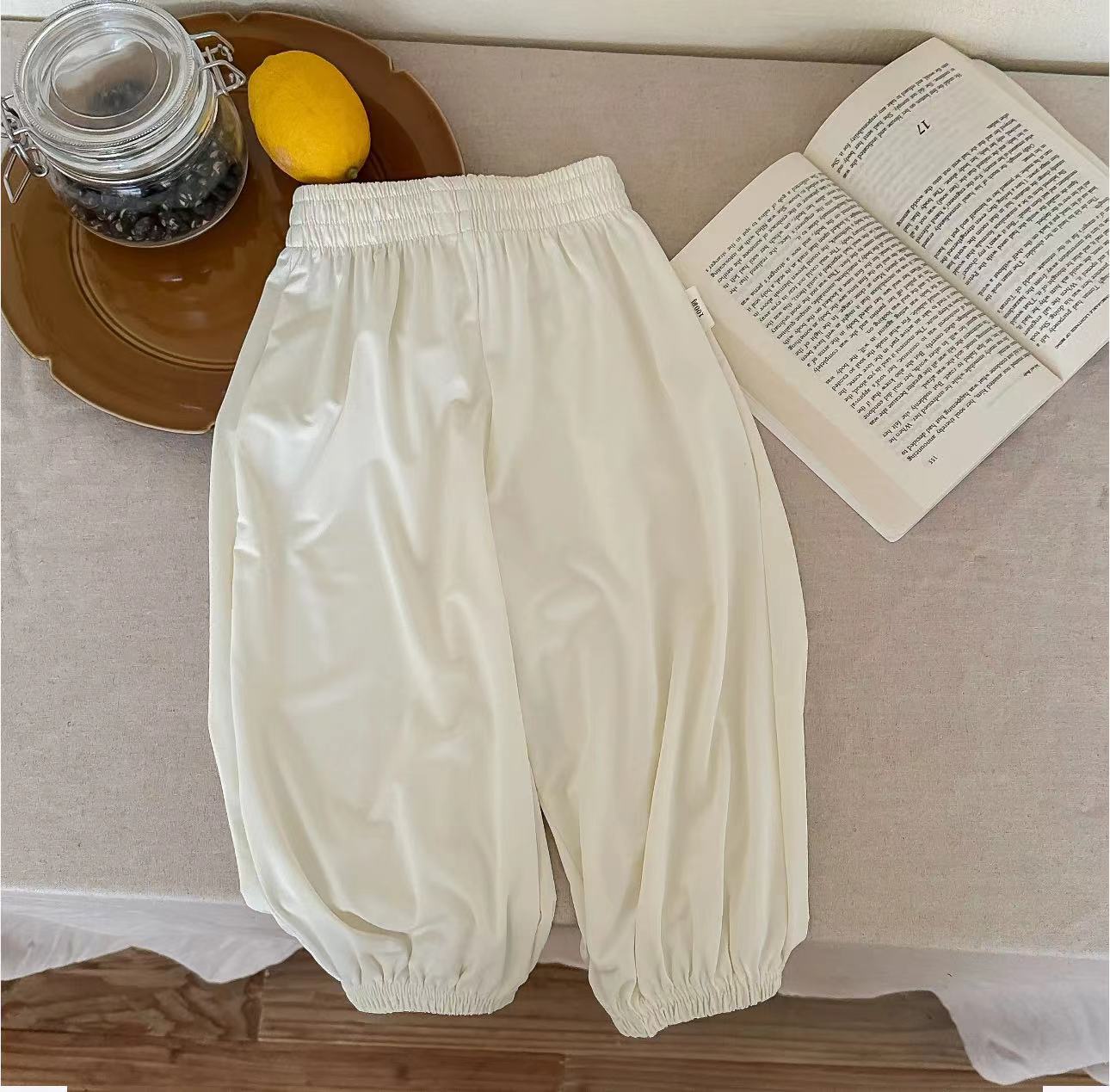 Pantalon de protection solaire UPF50-Blanc crème / 80cm
