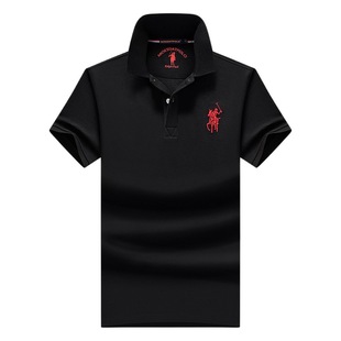 Genuine Laerlun Paul/MOESDATPOLO Summer Casual Men's Loose Large Size Short Sleeve Lapel Polo Shirt