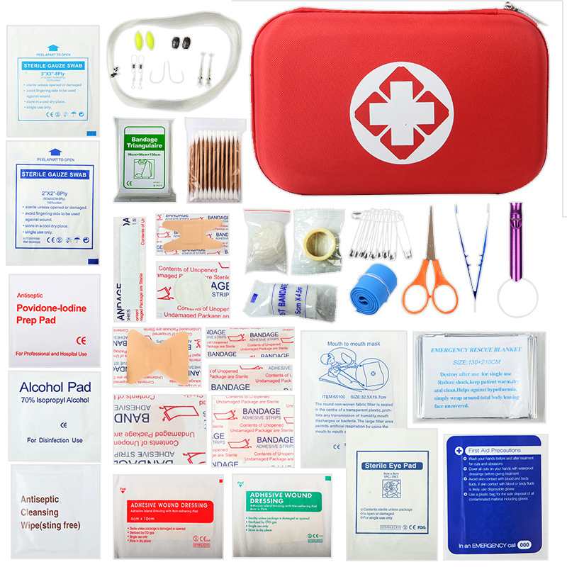36种250件套家庭户外EVA急救包套装车载医药包出口跨境批发ce fda
