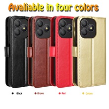 适用凌度Blackview Wave 9C手机壳疯马纹挂绳商务翻盖保护皮套外