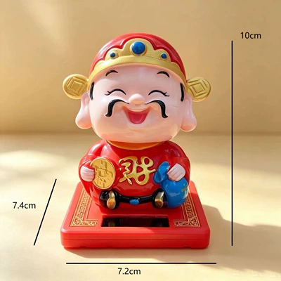 Fish Nodding Little Monk — Car ornaments - color-box-packaging-8006-god-of-wealth-red
