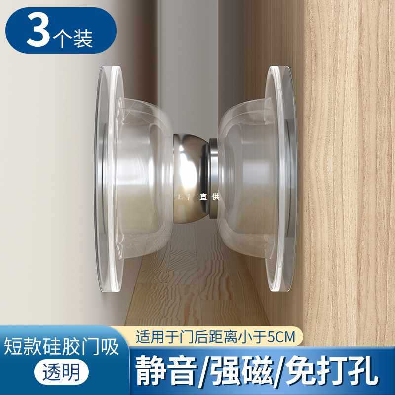 ✅ Silicone Door Stopper, No-Drill, New Model, Anti-Collision Door Stopper, Door Backstop, Door Wedge, Strong Magnetic Silent
